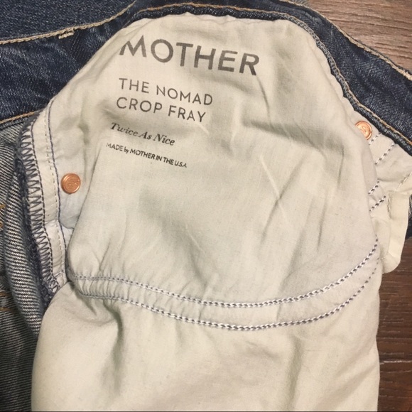 NWOT Mother the Nomad crop fray jeans - Picture 7 of 8